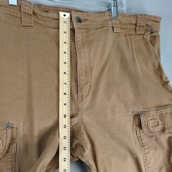 Duluth Trading Flex Fire Hose Cargo Work Pants Men's 44x28 Tan Relaxed Fit 45507 - Picture 7 of 10